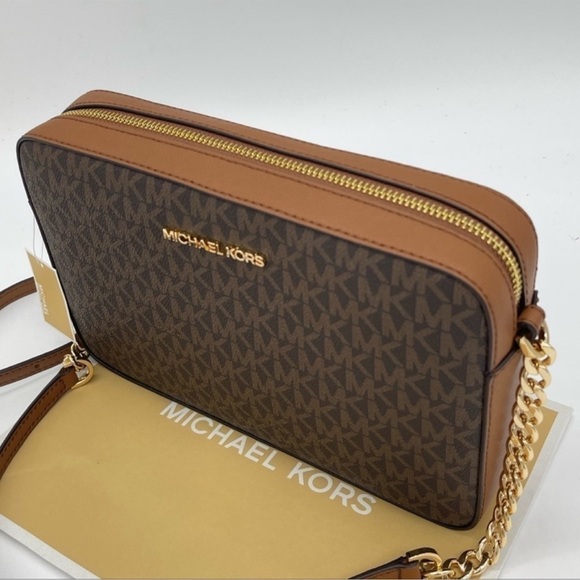 Michael Kors Large EW Crossbody Bag Brown - Picture 4 of 11